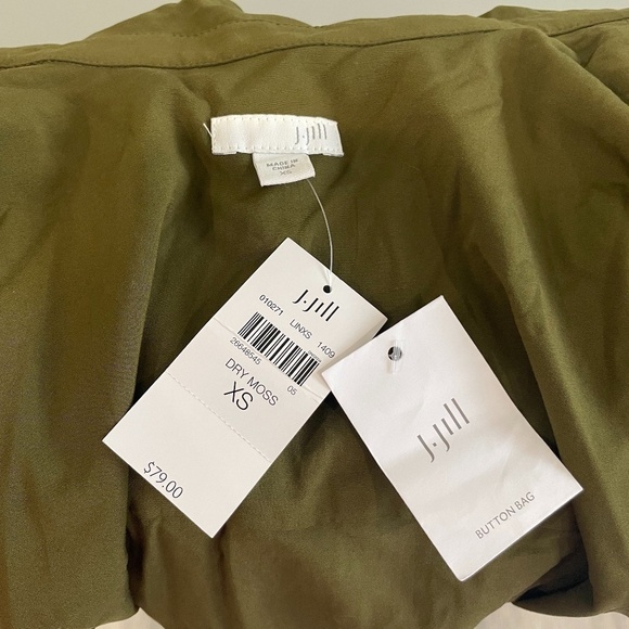 J.Jill Moss Green Button Up Blouse - Picture 7 of 9